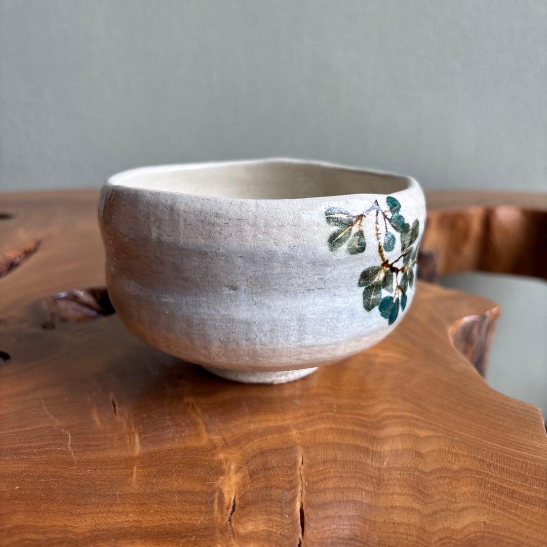 伊東桂楽造 楽焼 萩絵 共箱 抹茶碗 茶道具 （87t）
