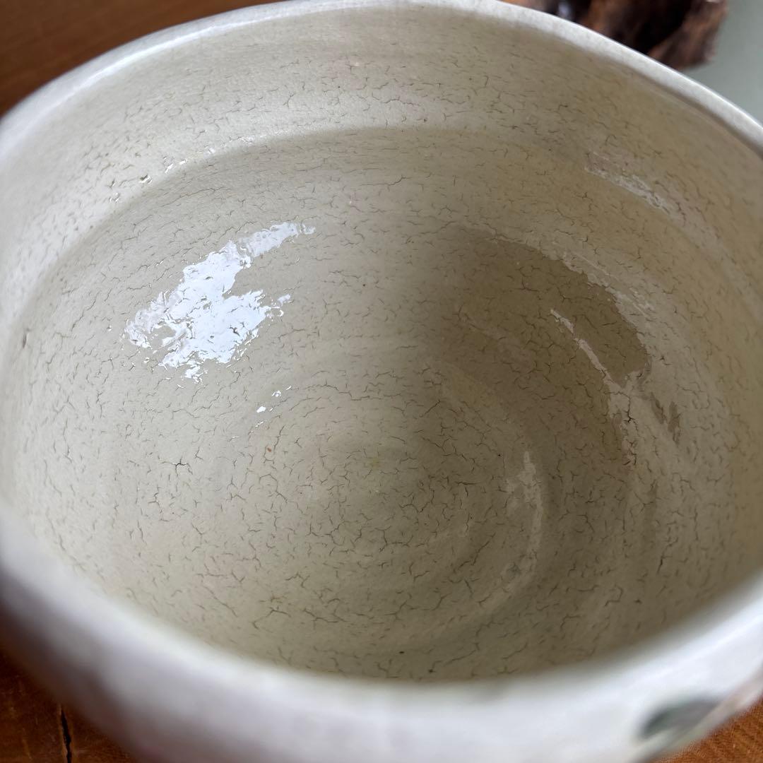 伊東桂楽造 楽焼 萩絵 共箱 抹茶碗 茶道具 （87t）