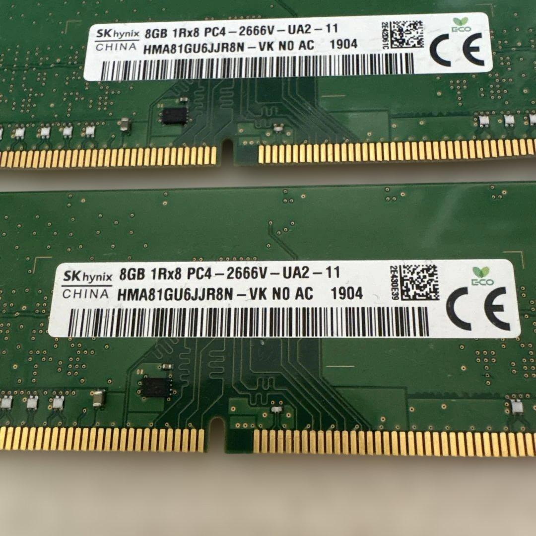 SK hynix 8GB PC4-2666V メモリ2枚セット