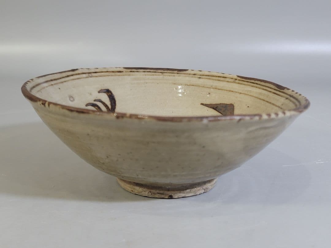 DT572 茶道具 馬目模様 絵高麗茶碗