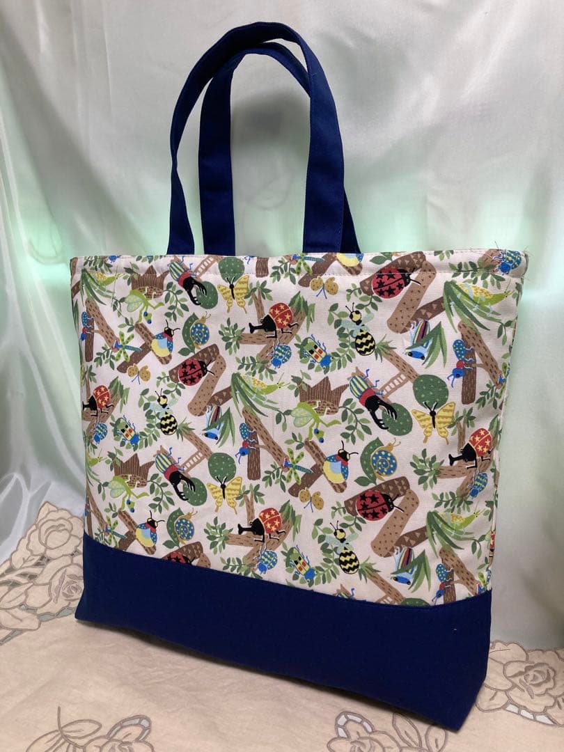 【オーダー可能商品】昆虫（ネイビー）　入園入学セット　ハンドメイド