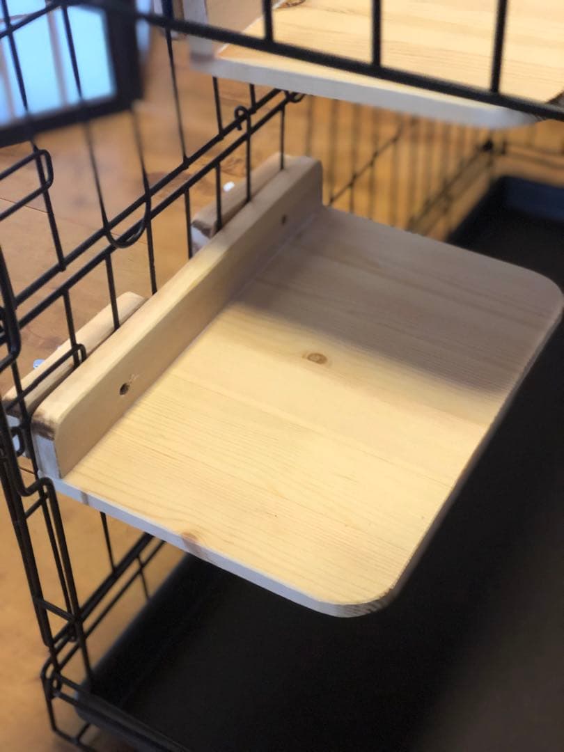 猫ケージ用木製ステップ 3枚セット