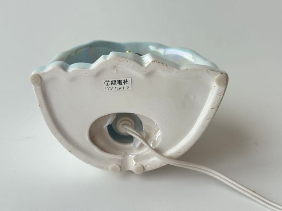 昭和レトロ デッドストック ペンギン 氷山 ブルーライト 陶器 照明 箱付き