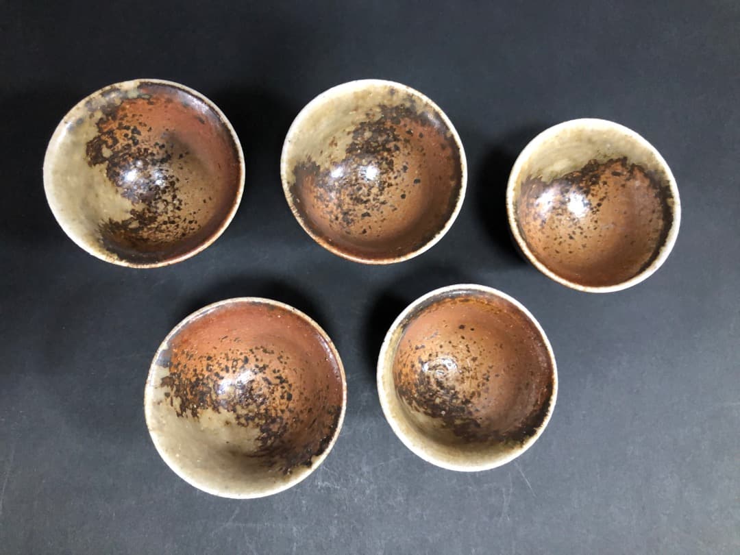 信楽焼　楽斎造　玉露茶器揃い　共箱　煎茶器　煎茶道具　茶道具