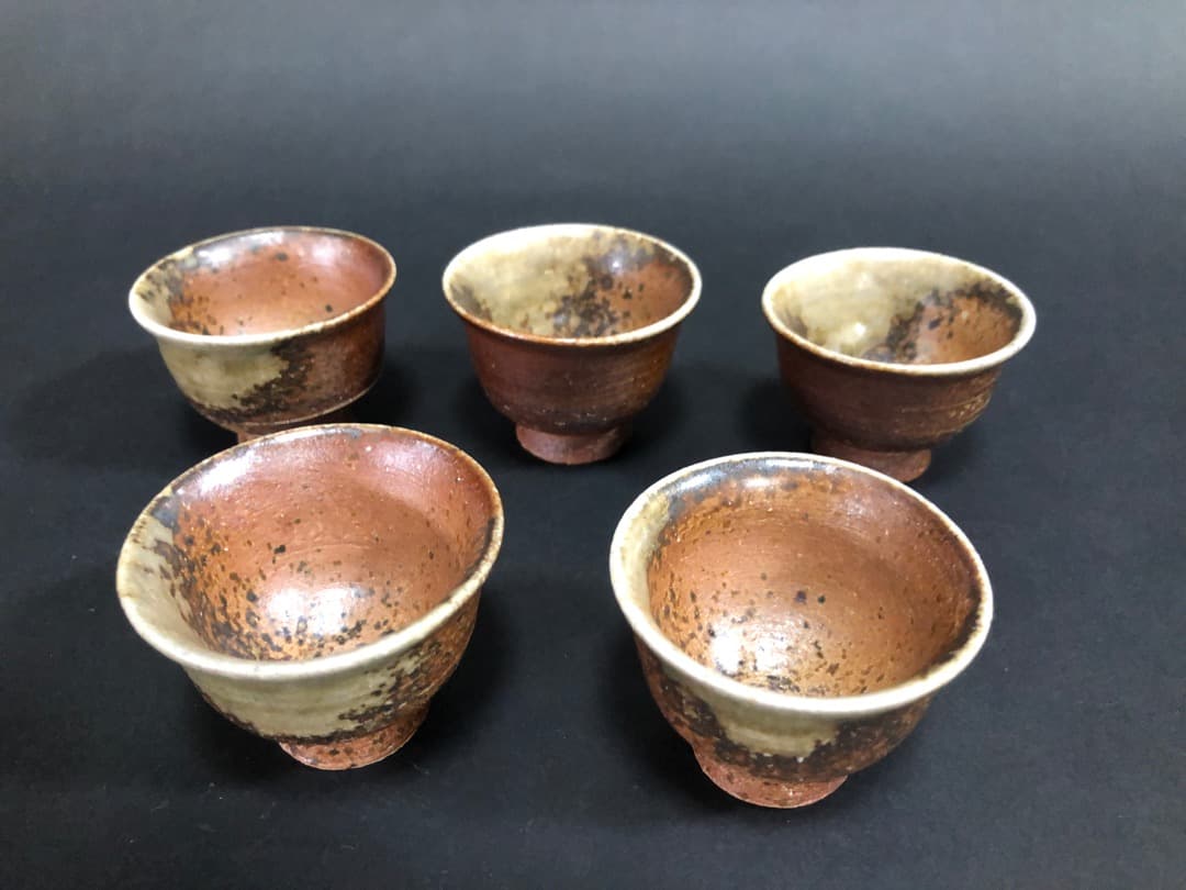 信楽焼　楽斎造　玉露茶器揃い　共箱　煎茶器　煎茶道具　茶道具