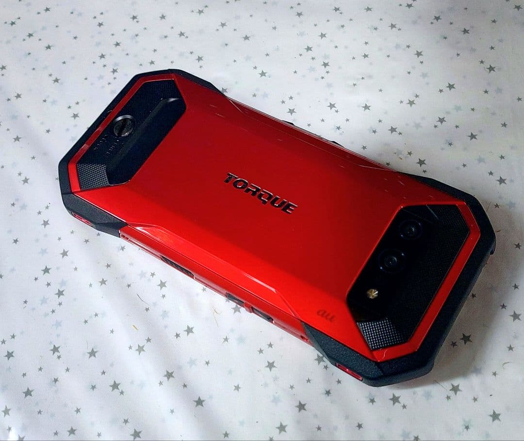 ☆京セラ 史上最強スマホ TORQUE 5G KYG01 赤 本体 中古 動作品