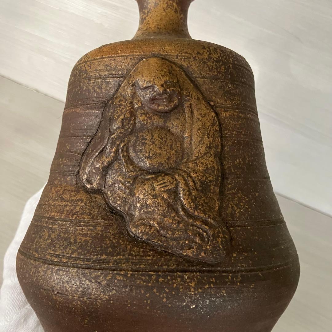 花入　花瓶　人形徳利　布袋徳利　窯印あり　縁起物　酒器　壺　一輪挿し　インテリア