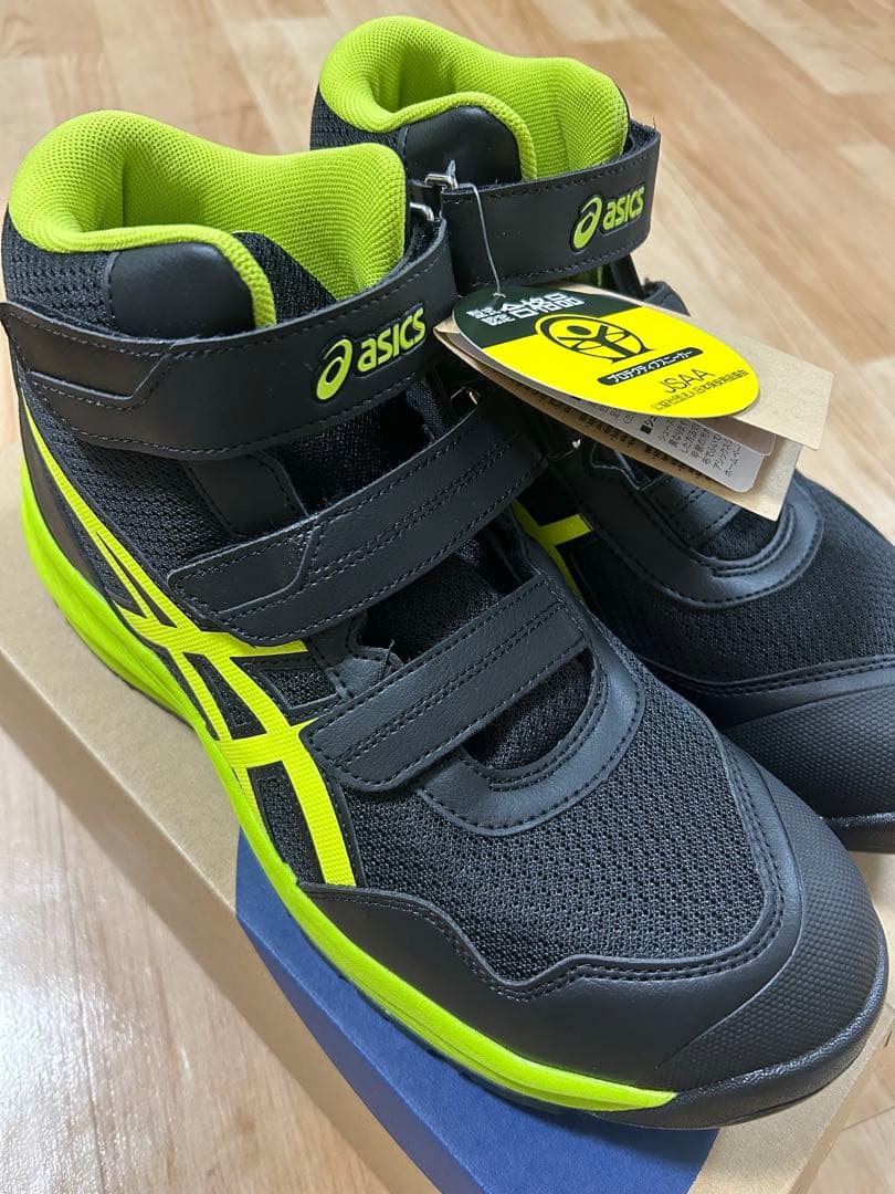 ASICS ハイカット安全靴 ブラック/イエロー