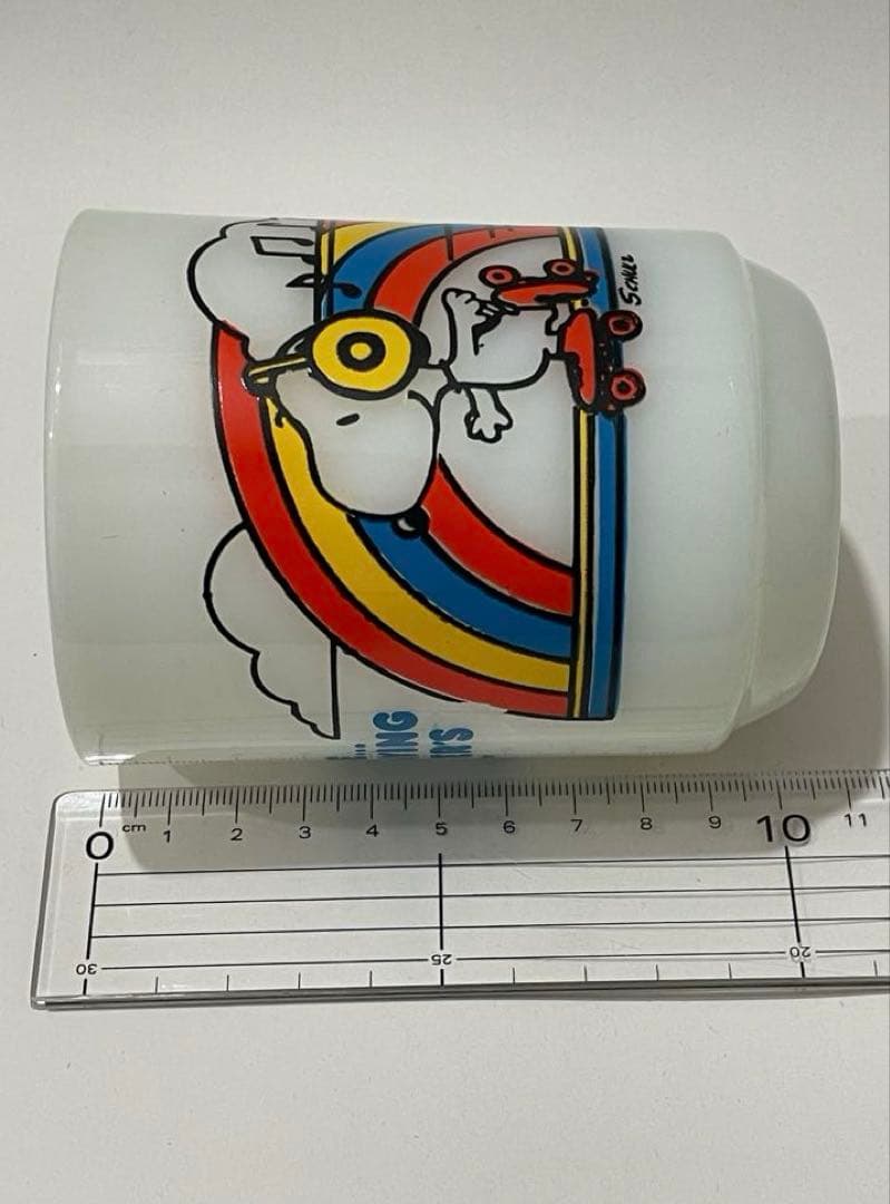 ビンテージ fire king スヌーピー ローラースケートマガカップ