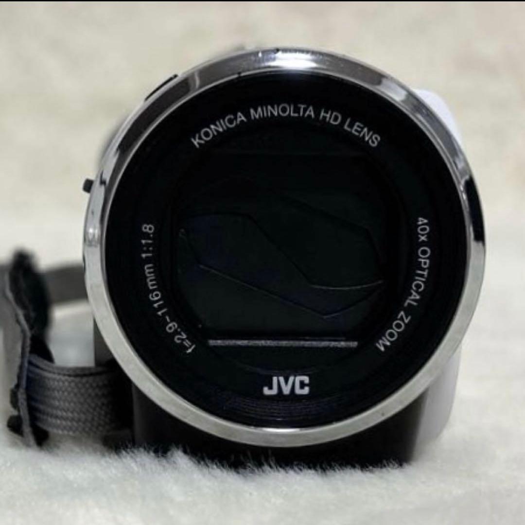 JVC ビデオカメラ　GZ-E750-W カメラ　バッグ付　ホワイト　稼動品