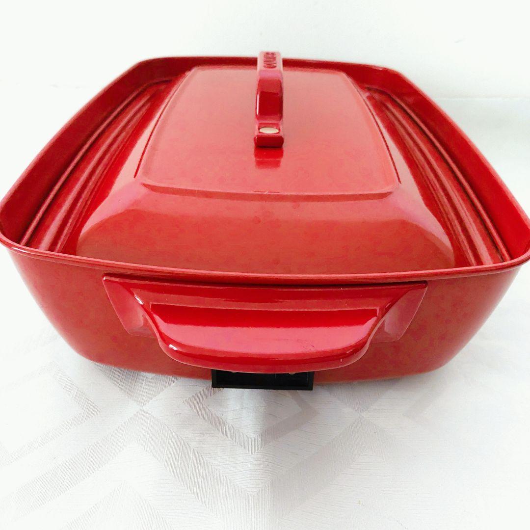 BRUNO ホットプレートグランデサイズ BOE026 深鍋セット　赤