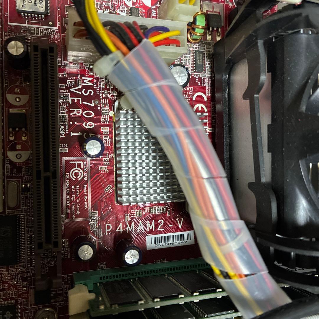 オールアルミ製 スリム マイクロATX 自作用PCケース MB・電源他付属品多数