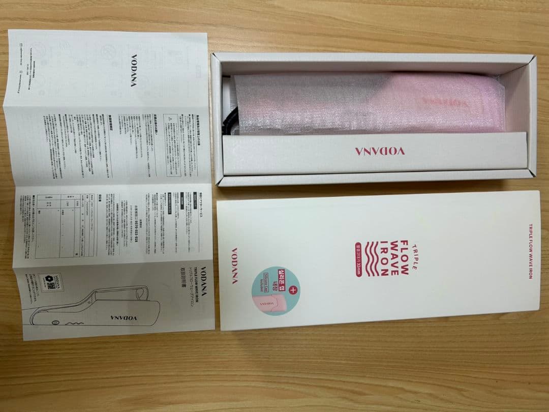 VODANA トリプルフローレウェーブアイロン ピンク　32cm