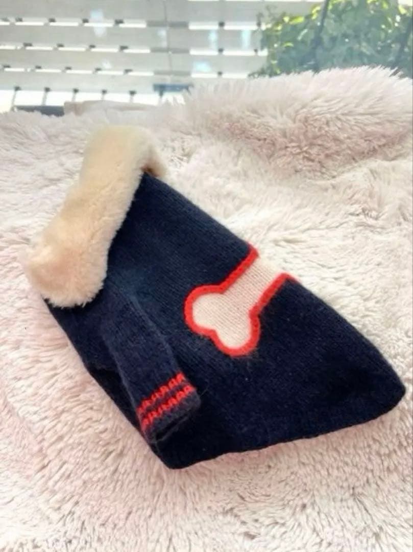 美品❣️fifi&romeo フェイクファー付きカーディガン（被りタイプ）Mサイズ