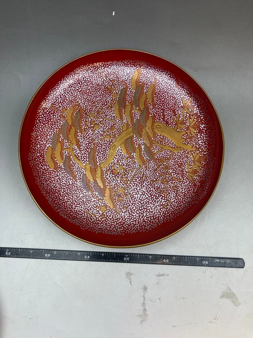 ［美品］金彩　九つ組盃　金蒔絵　正月　祝い　本漆塗り