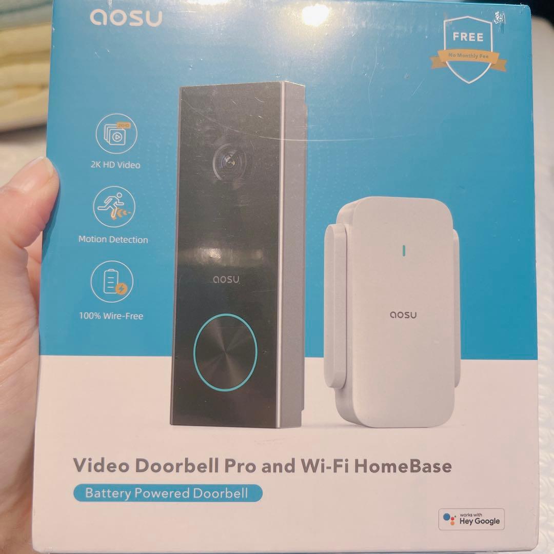 ✨セール❤️AOSU 2K ワイヤレス カメラ付き インターホン ドアホン