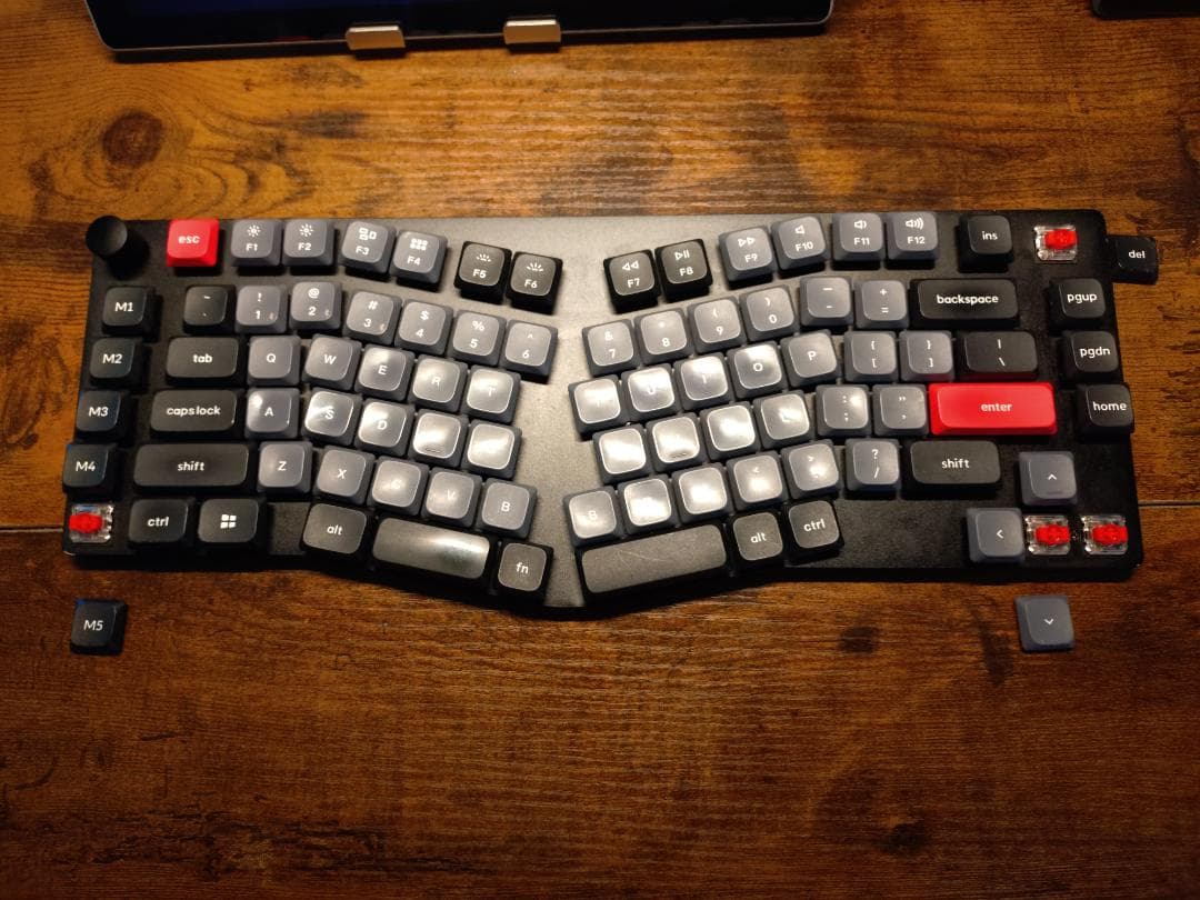 Keychron K15 PRO 赤軸 アリスレイアウト ロープロファイル