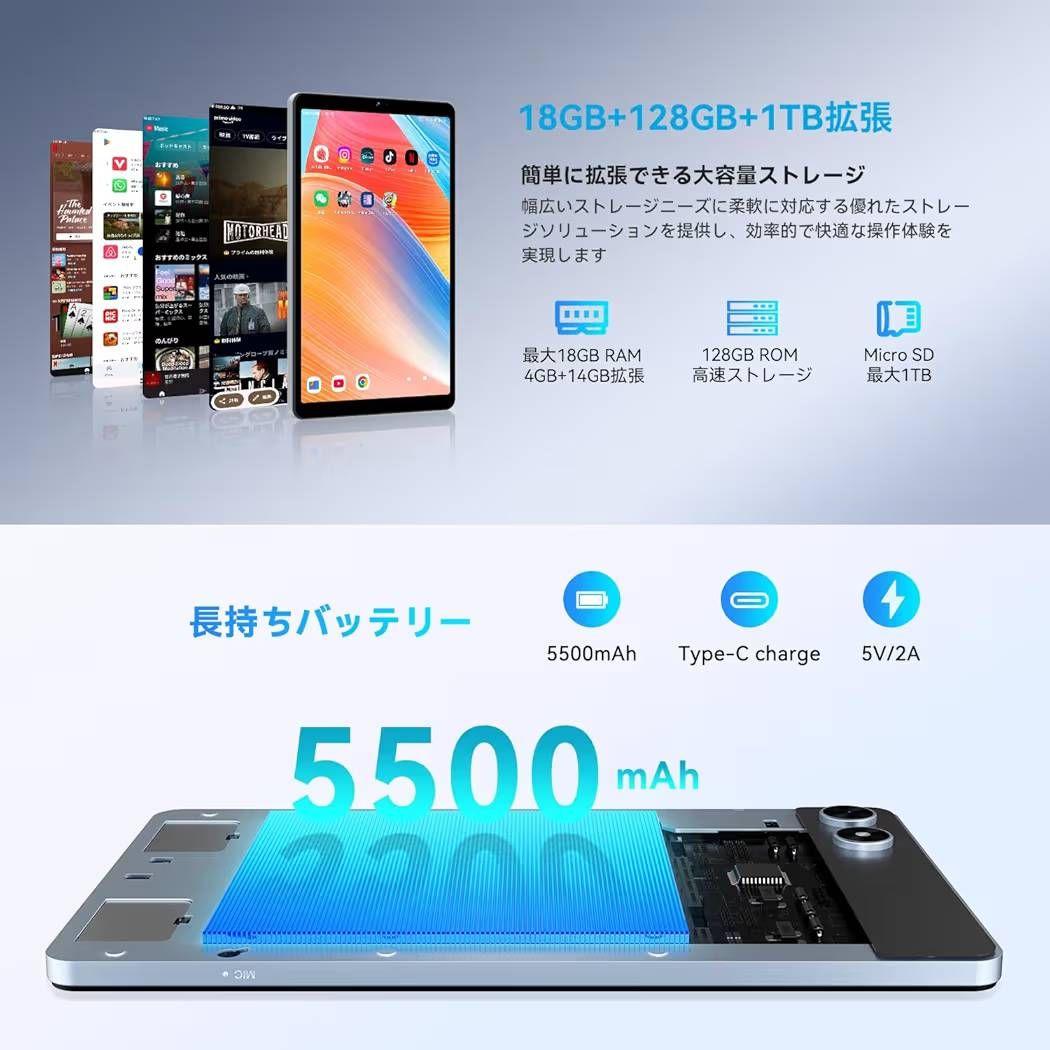 タブレット8.7インチ