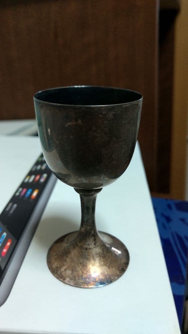 1975年製 純銀製杯　ブランド刻印