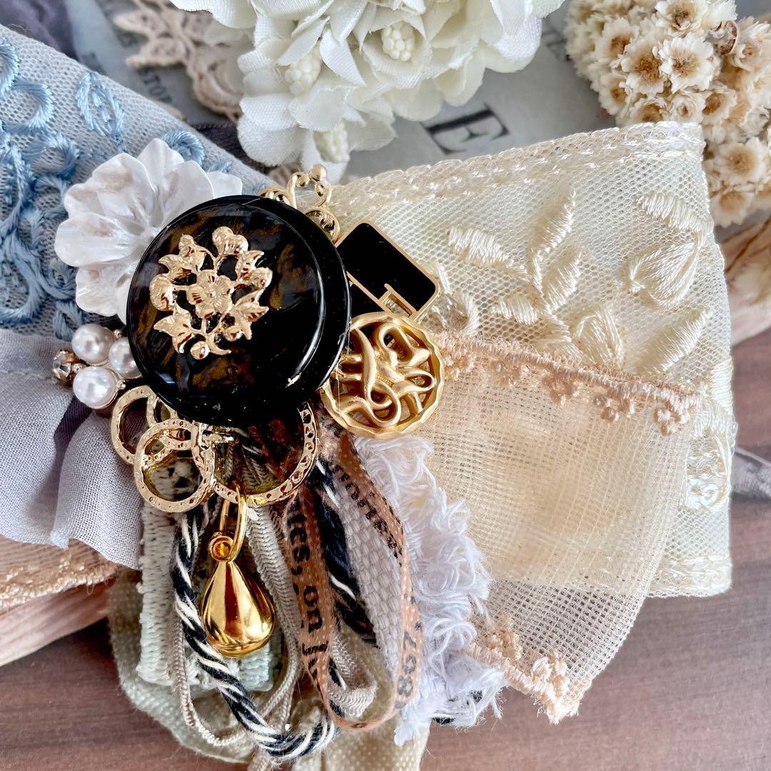 no.159 新作✩.*˚明るめくすみカラーがかわいい重厚感あるヘアクリップ✩.
