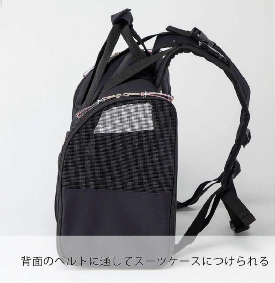 犬用キャリーバッグリュック2WAY、ウエストベルト付き