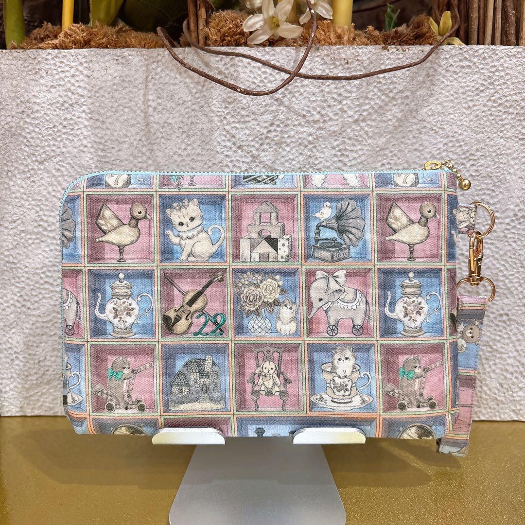 ⌘ Porte-Bonheur ⌘　L字型ファスナーポーチ　ハンドメイド