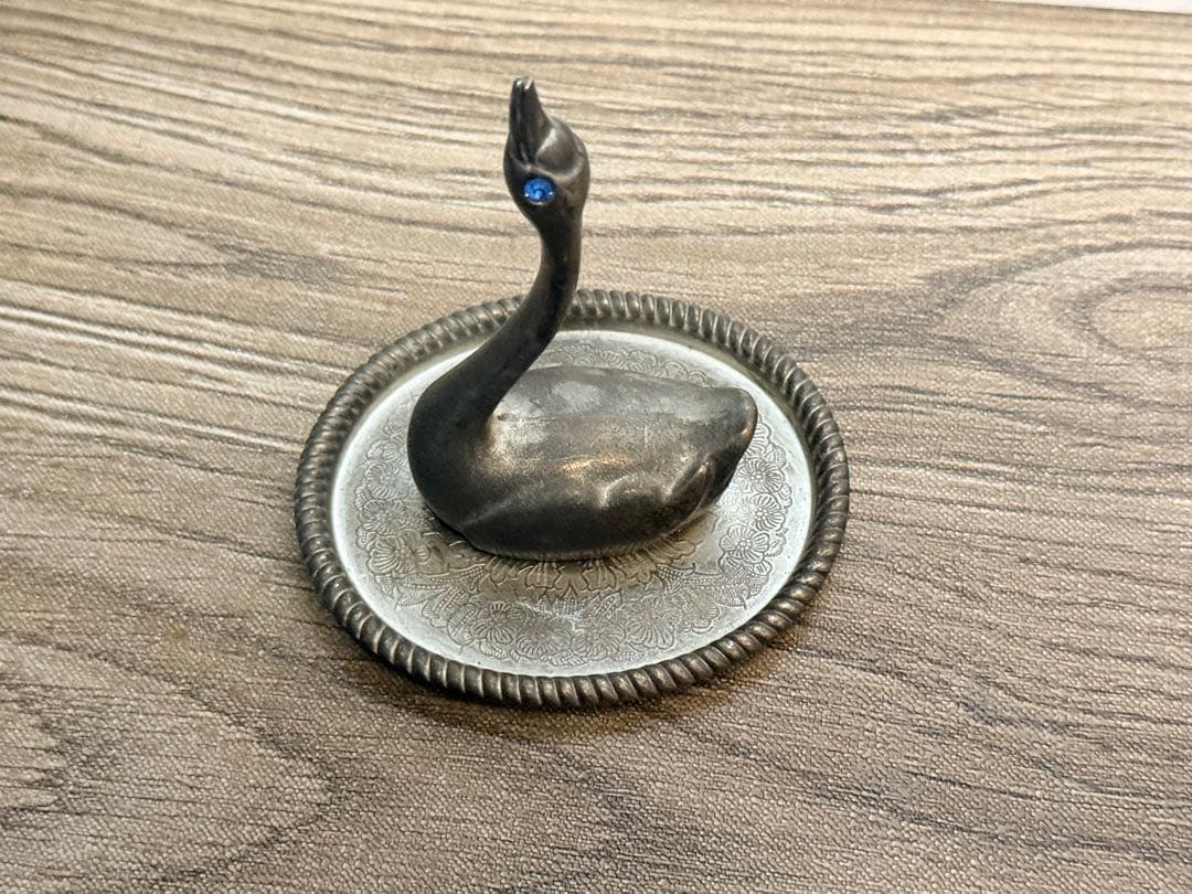 金属製白鳥型小物置き◆◇置物