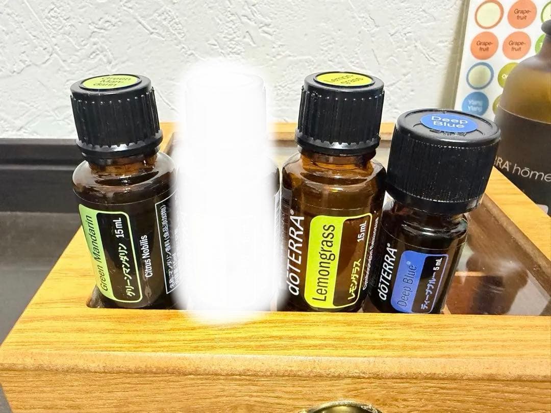 doTERRA ドテラ　エッセンシャルオイル　アロマディフューザー　木箱セット