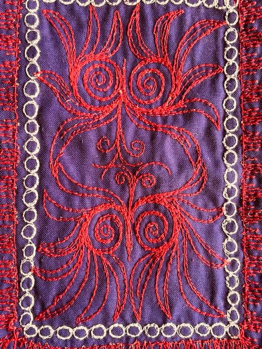 超希少　スマトラ島アチェ族の刺繍バッグ1989年