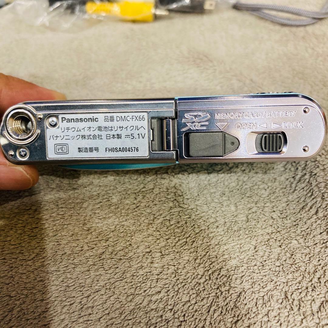 綺麗品　Panasonic LUMIX DMC-FX66 ブルー　付属品多SD付