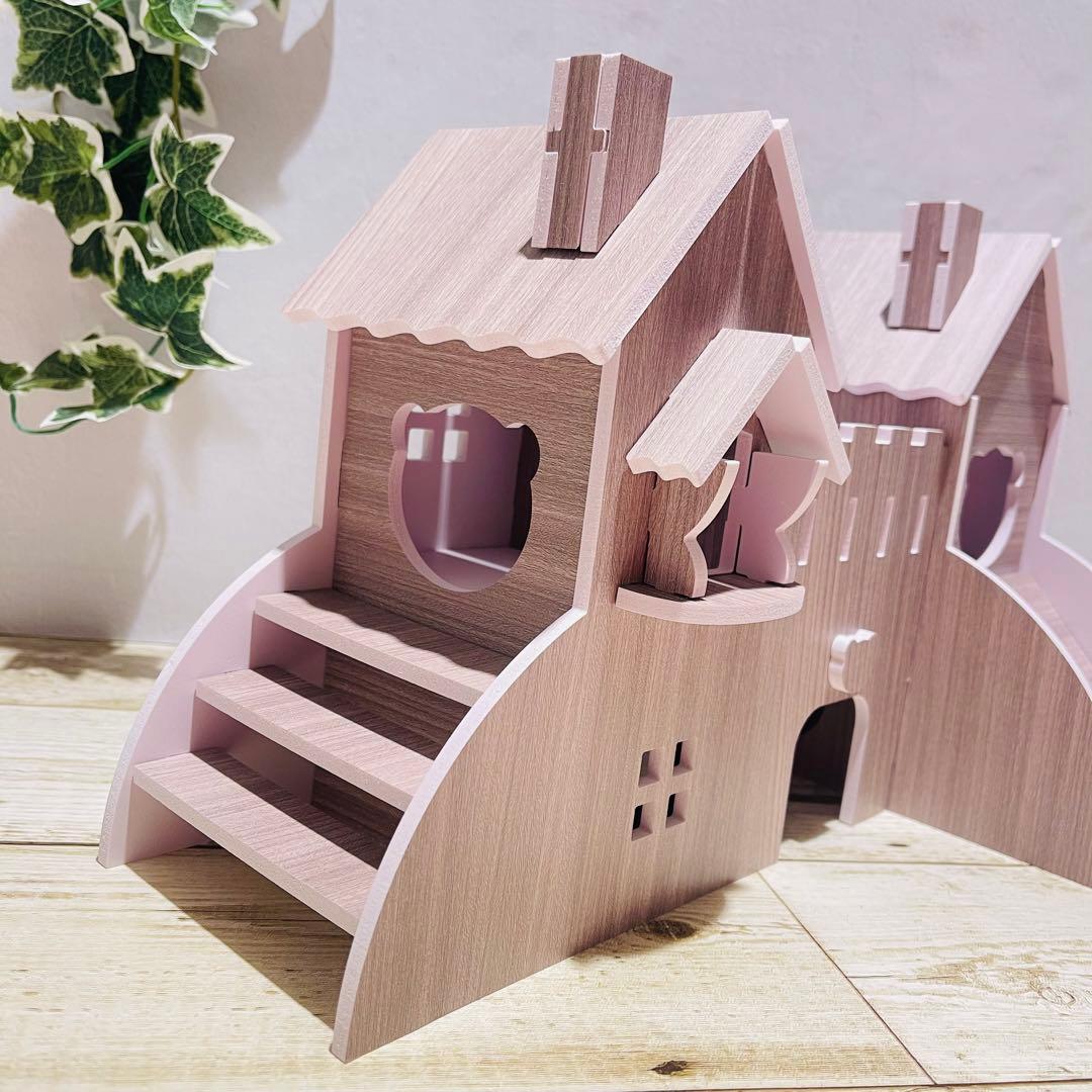 ハムスターボックス　双子のお城ハムスターデザインハウス家部屋巣箱木箱遊具おもちゃ