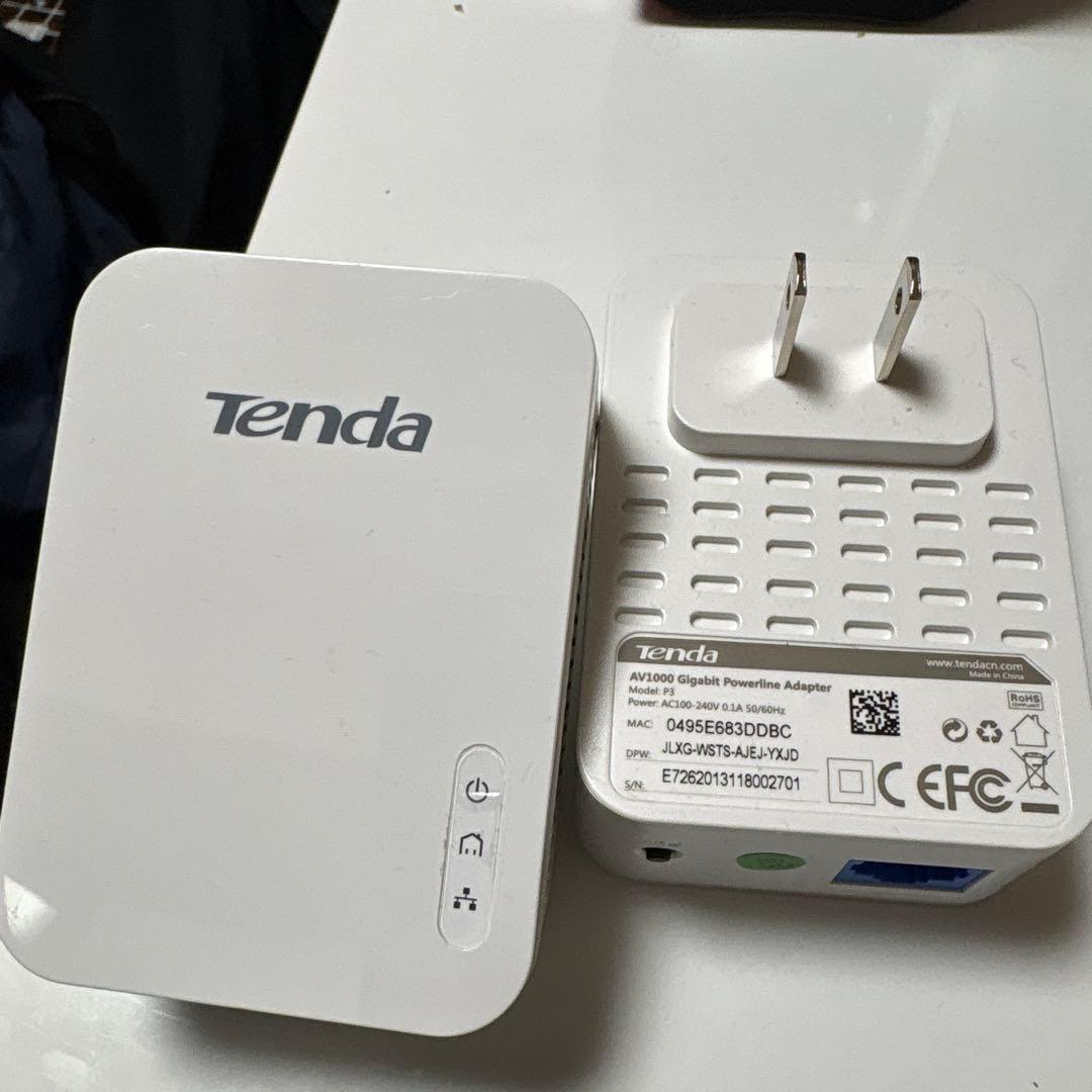 Tenda AV1000 Gigabit PLCアダプタキット