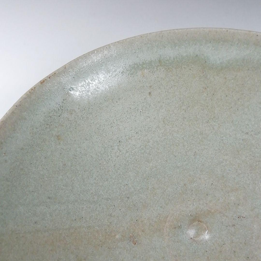 Ｔ７０　茶碗　『辰砂打　青瓷平茶碗』『椿窯　荒尾寛』　共箱　抹茶碗　茶道具