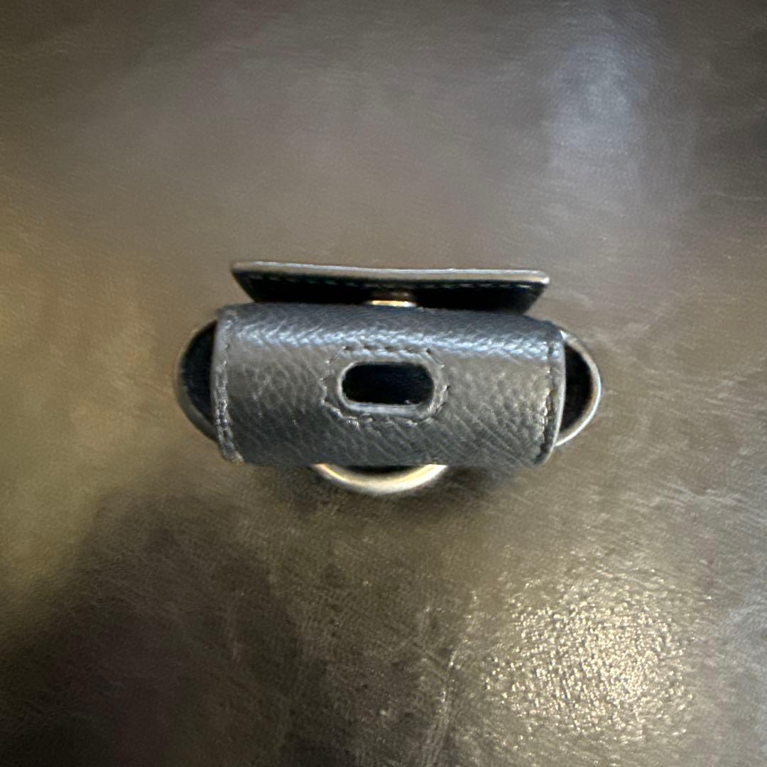 BALENCIAGA ブラックレザーキーホルダーケース airpods pro