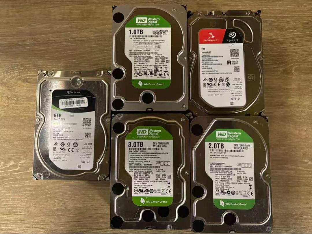 ディスクトップ 3.5インチ内蔵ハードディスクSATA WD接続 まとめて15台