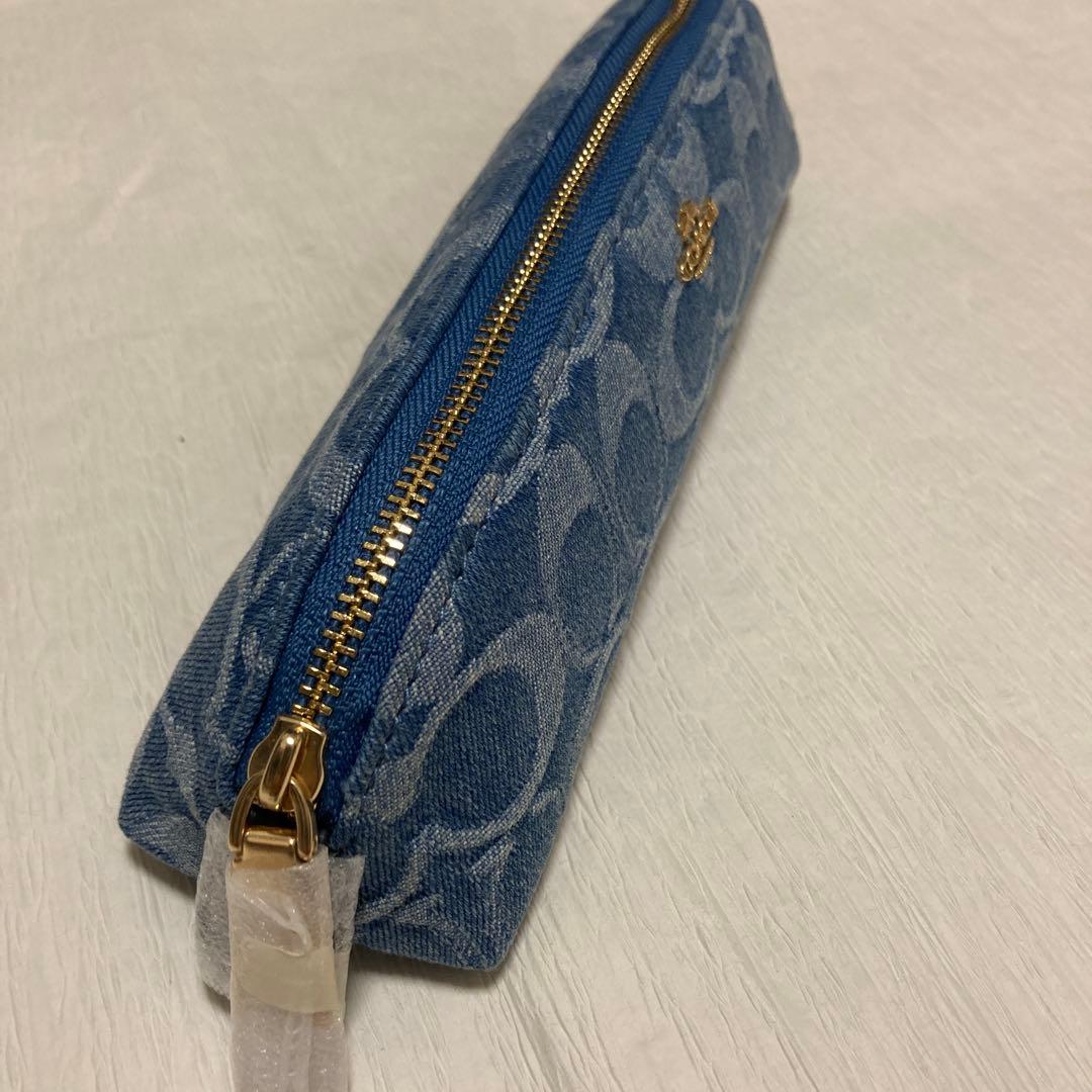 新品　COACH ペンシル ケース・シグネチャー デニム　筆箱　ポーチ