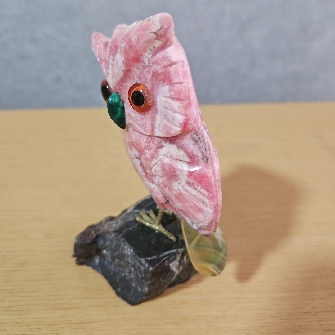 ロードクリサイトクリスタルフクロウ彫刻 　美品