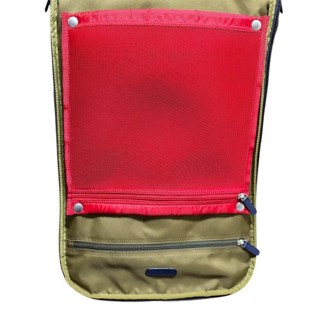 【希少/美品】ポールスミス 2輪キャリーケース カーキ レザーハンドル 3〜4泊