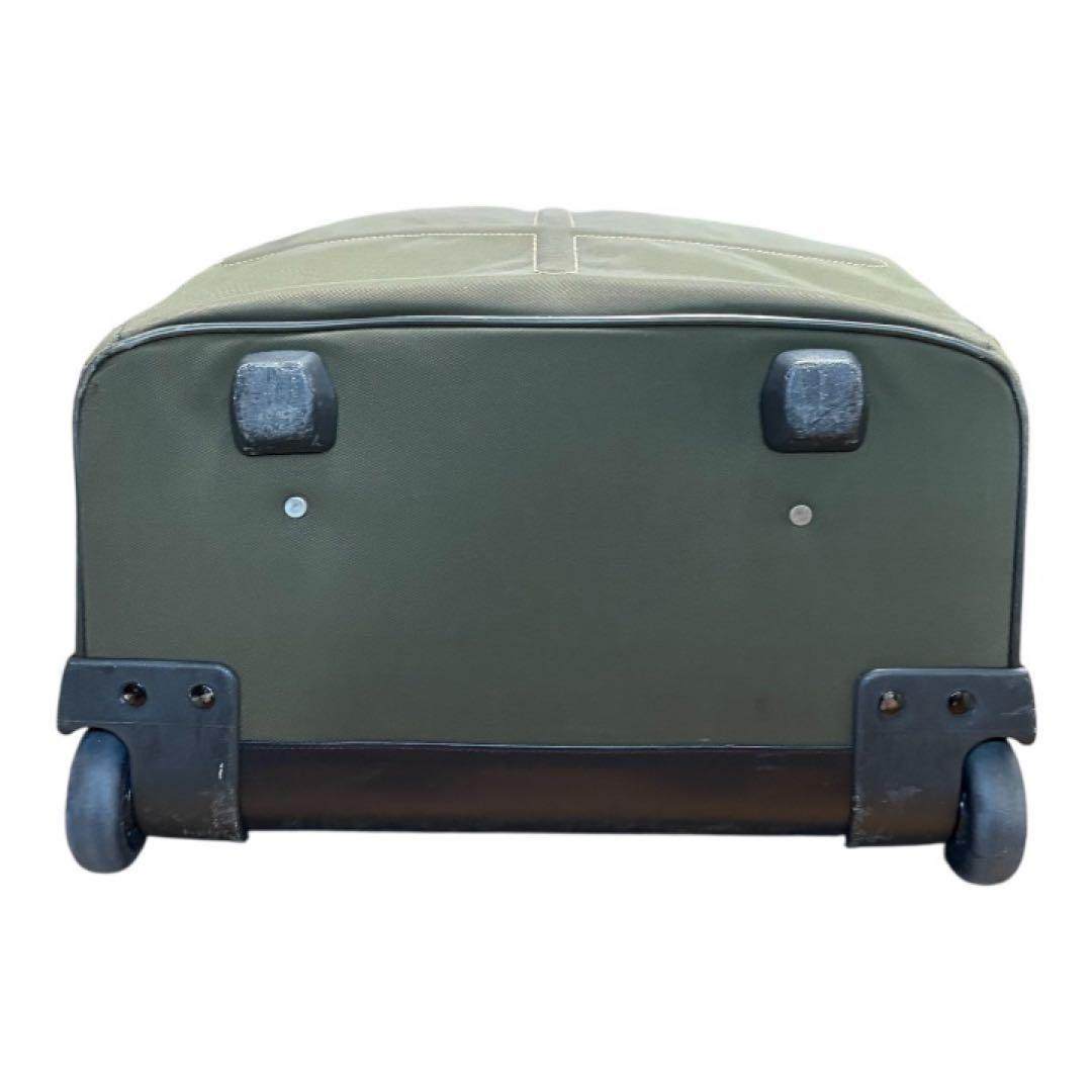 【希少/美品】ポールスミス 2輪キャリーケース カーキ レザーハンドル 3〜4泊