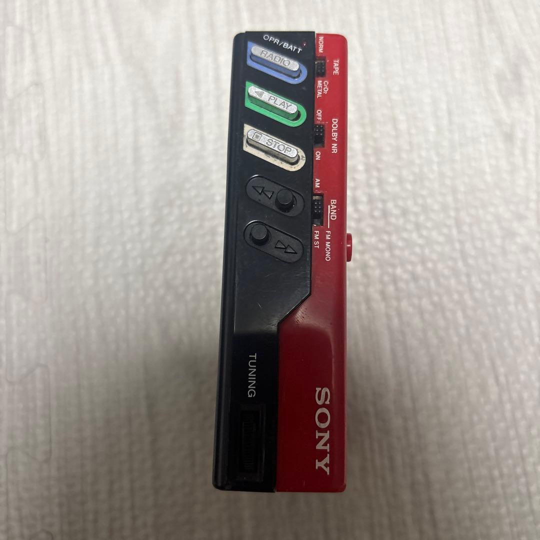 SONY WM-F15カセットプレーヤー レッド