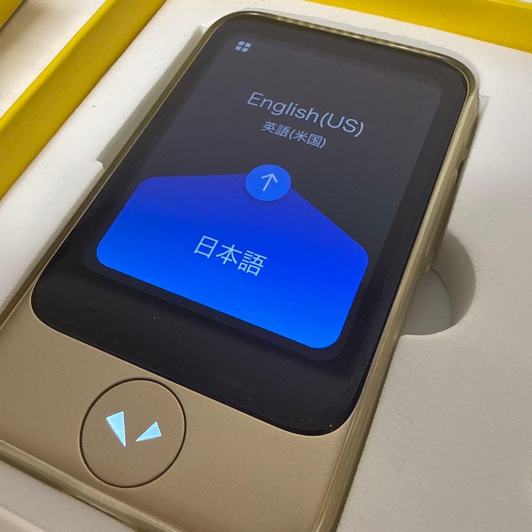 極美品 POCKETALK (S) ポケトーク　翻訳機　ゴールド　PTSGG