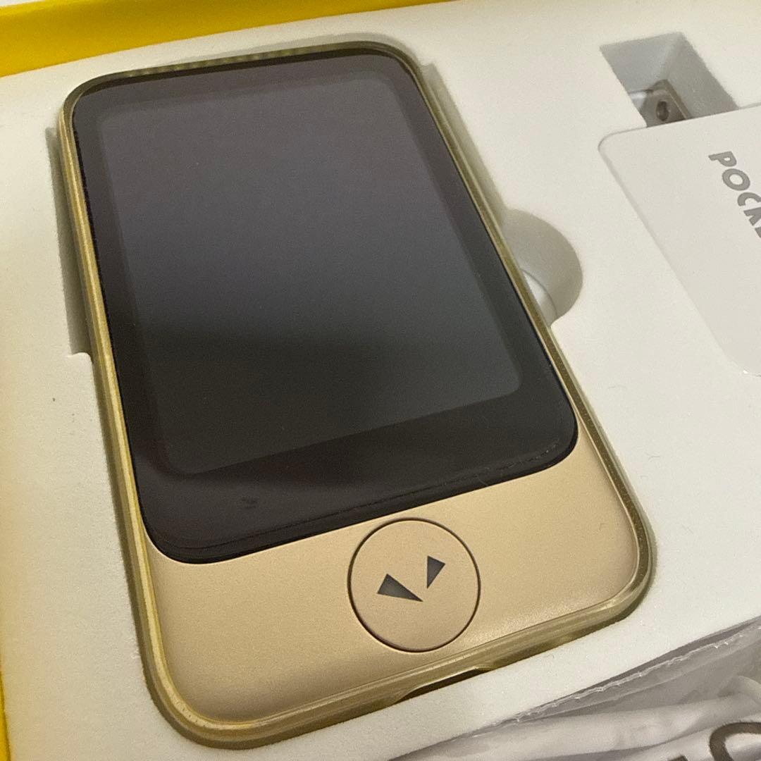 極美品 POCKETALK (S) ポケトーク　翻訳機　ゴールド　PTSGG