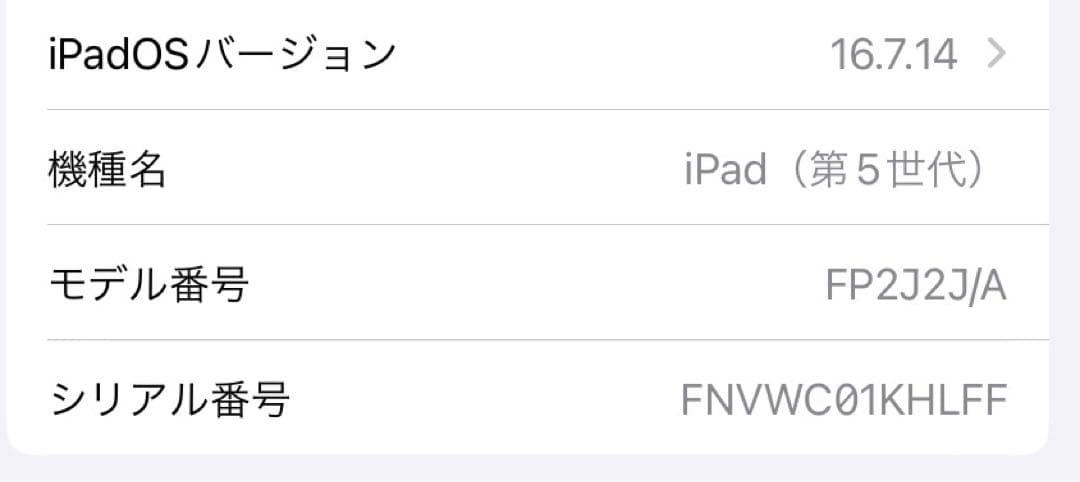 ipad 第5世代 128gb シルバーwifiモデル