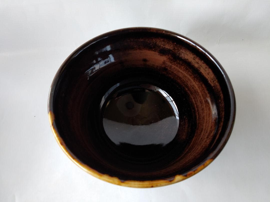 膳所焼 淡海ぜぜ 陽炎園 岩崎新定 胴〆 胴締め 茶碗 共箱 共布 栞 新品