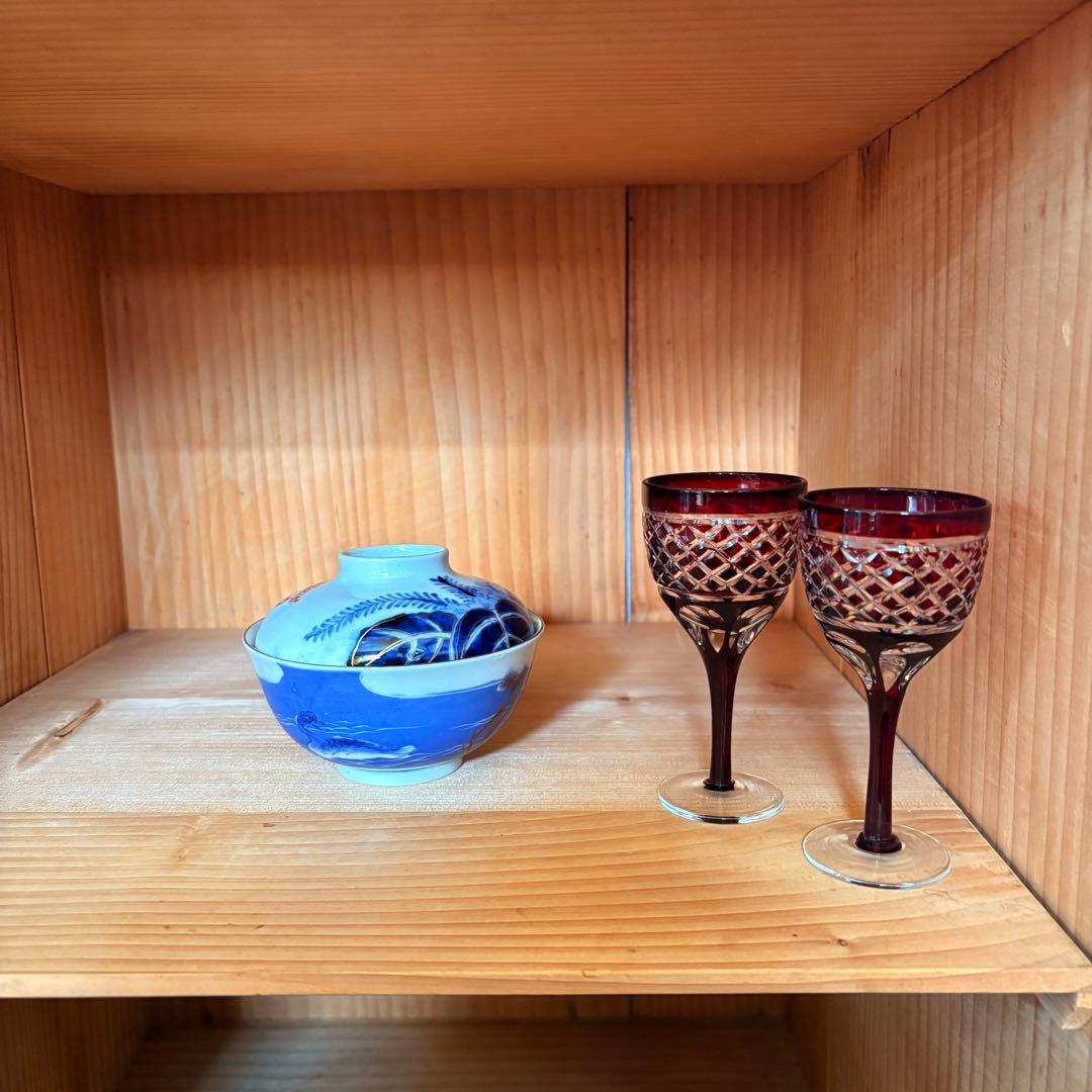 昭和10年 古い杉の木箱 大中2箱 古道具収納箱