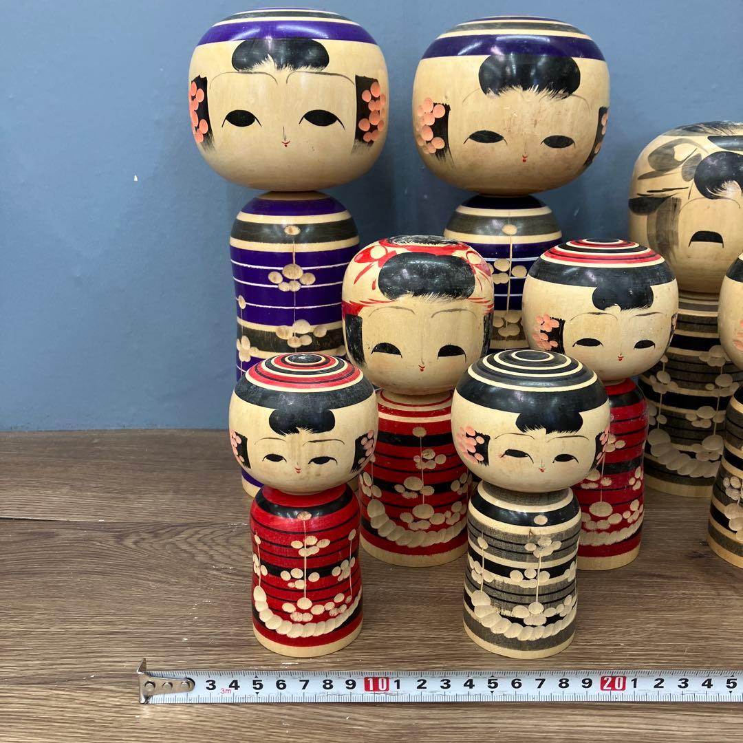 D-3 昭和レトロ 伝統工芸品 鳴子こけし 克江作 8体セット まとめ売り