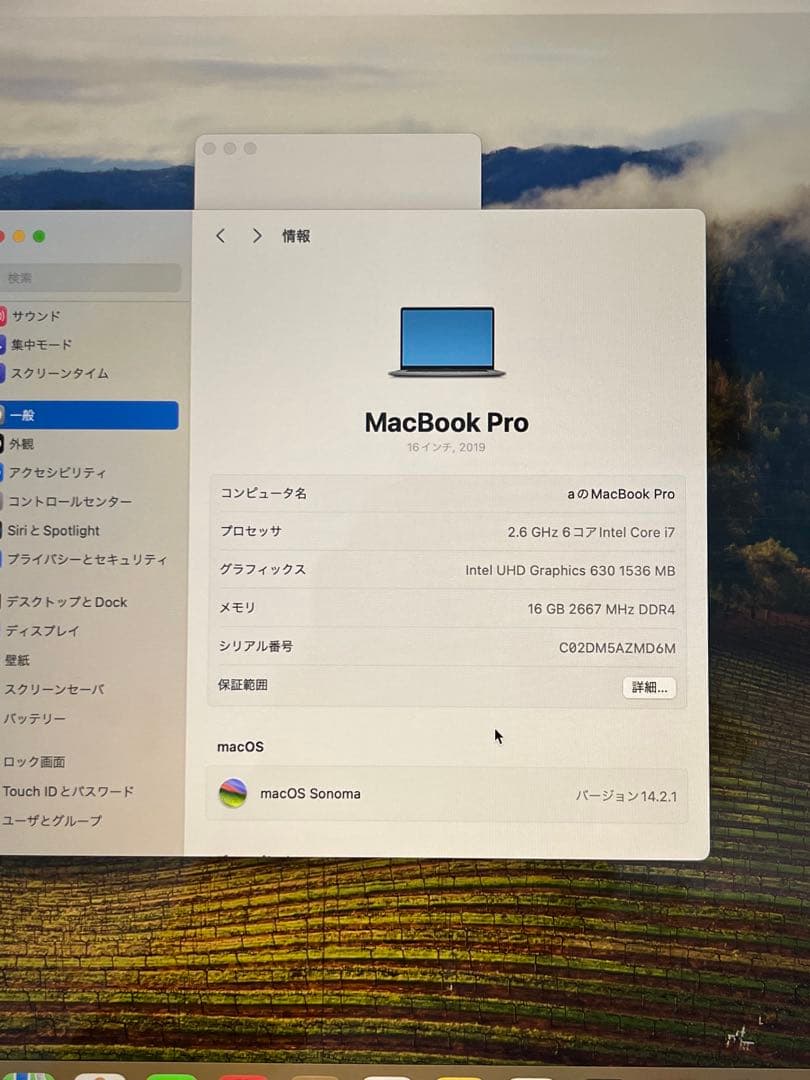 Apple MacBook Pro 2019 本体