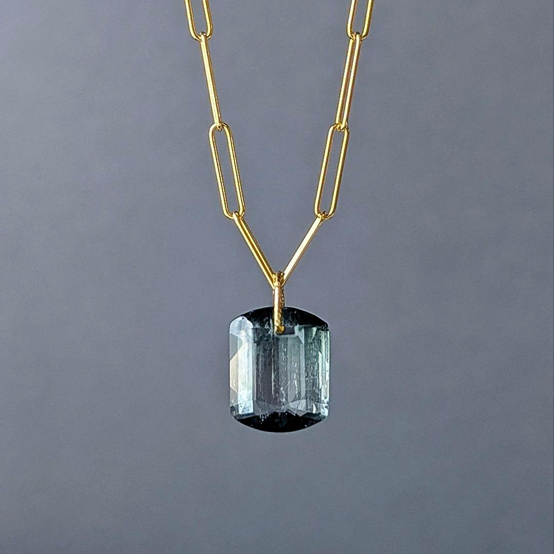 ♢miyumiyu♢K18 グレイッシュブルートルマリン 4.43ct