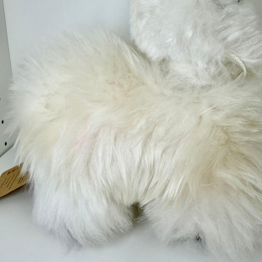 INJOI アルパカ ぬいぐるみ 約22cm ホワイト系 天然毛