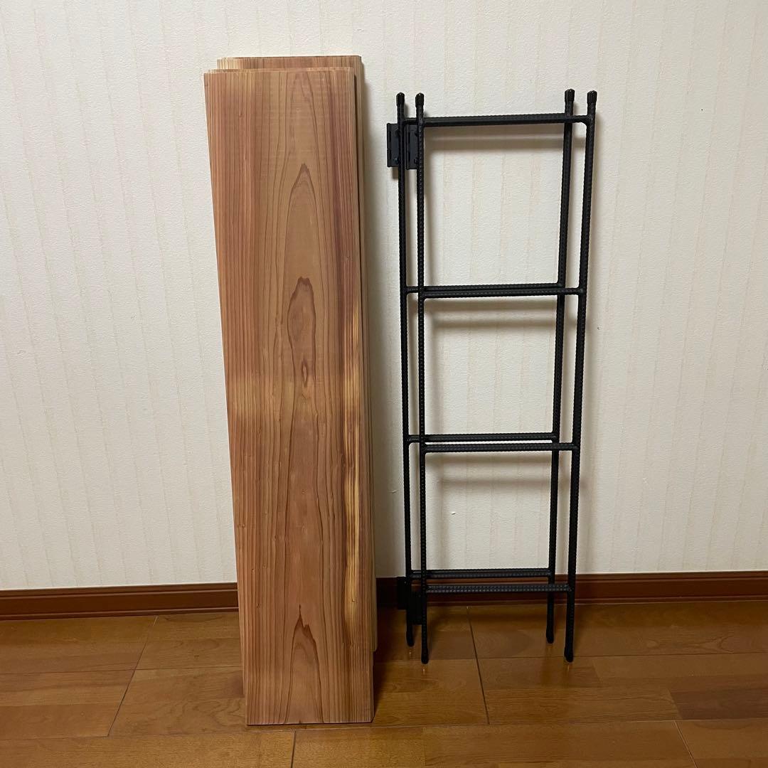 手作りアイアン家具 折り畳みラック アンティーク 西海岸インテリア 幅100cm